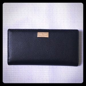 Kate Spade Highland Place black leather wallet